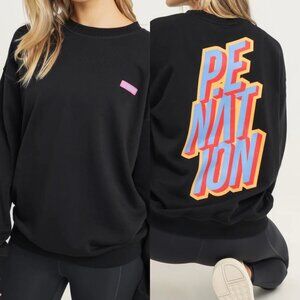 P.E Nation Daze Sweatshirt – Black Organic Cotton, Oversized Fit